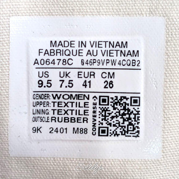 Converse Chuck 70 De Luxe Wedge Platform Black Egret Canvas Sneaker Womens 9.5 - Picture 5 of 11